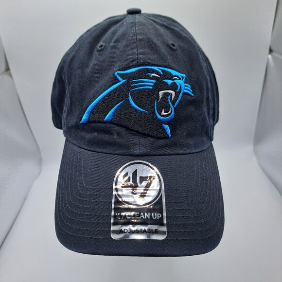 ’47 Other - '47 Carolina Panthers Clean‎ Up Black Adjustable Strap Hat Dad Cap